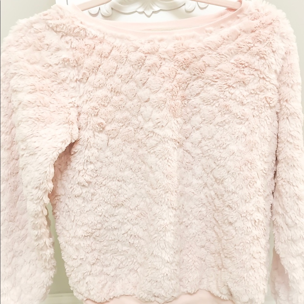 Pink fuzzy long sleeve